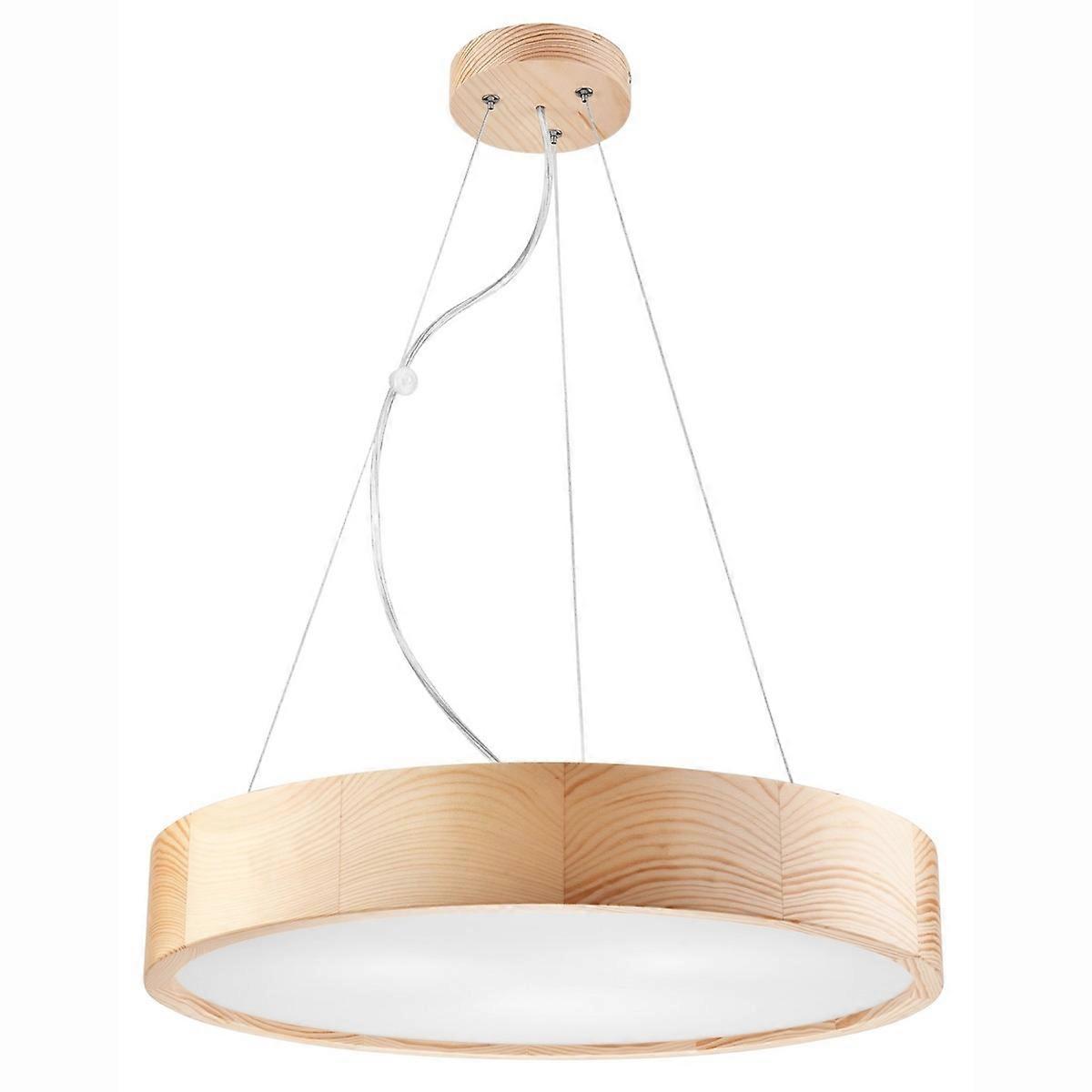 Lampada a Sospensione Eveline, Marrone, Legno, 47x47x8 cm