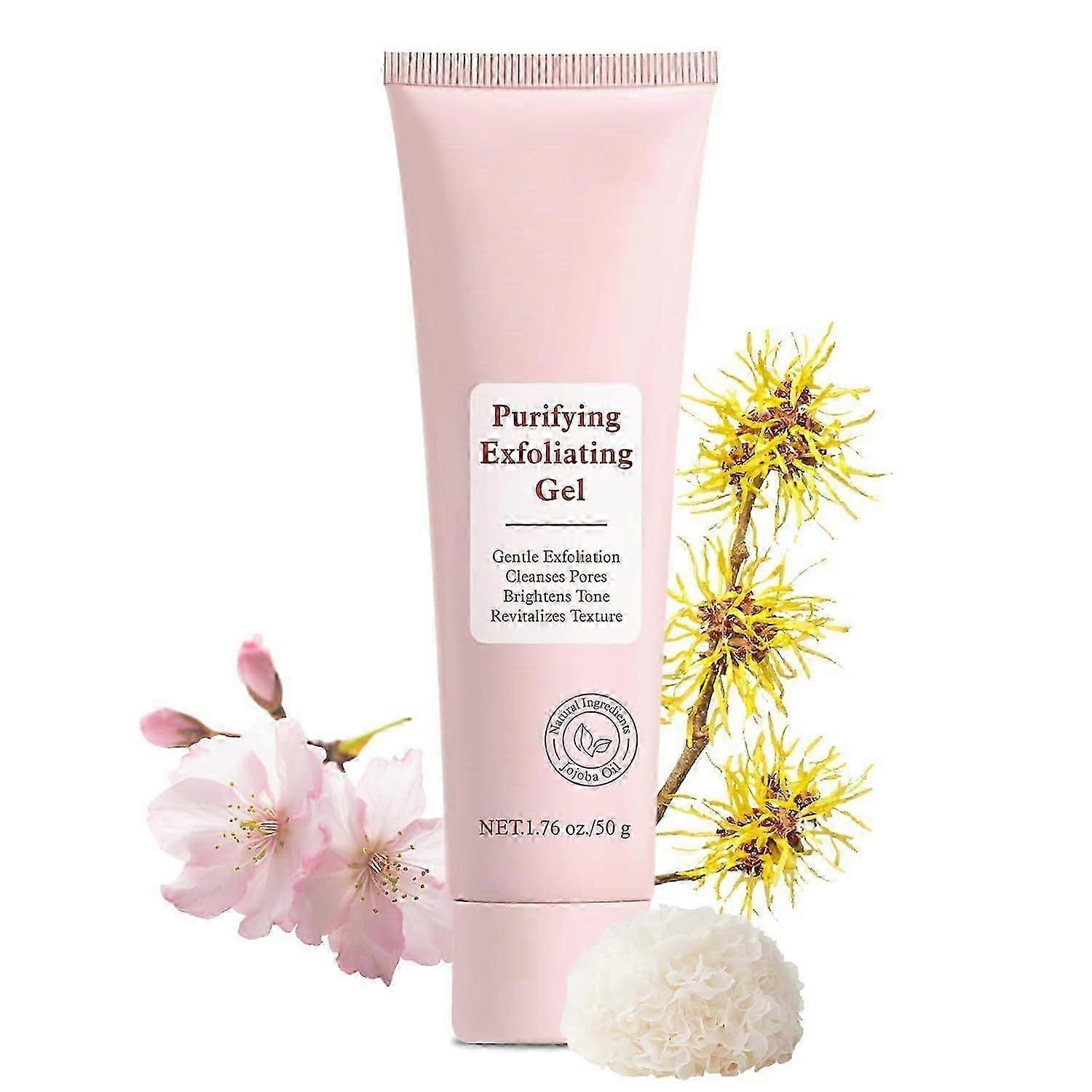 Purifying Exfoliating Gel, Gentle Facial Exfoliator Cleanser, Natural Hydrating Peeling Gel for Face & Body, Deep Cleansing & Moisturizing for All Ski