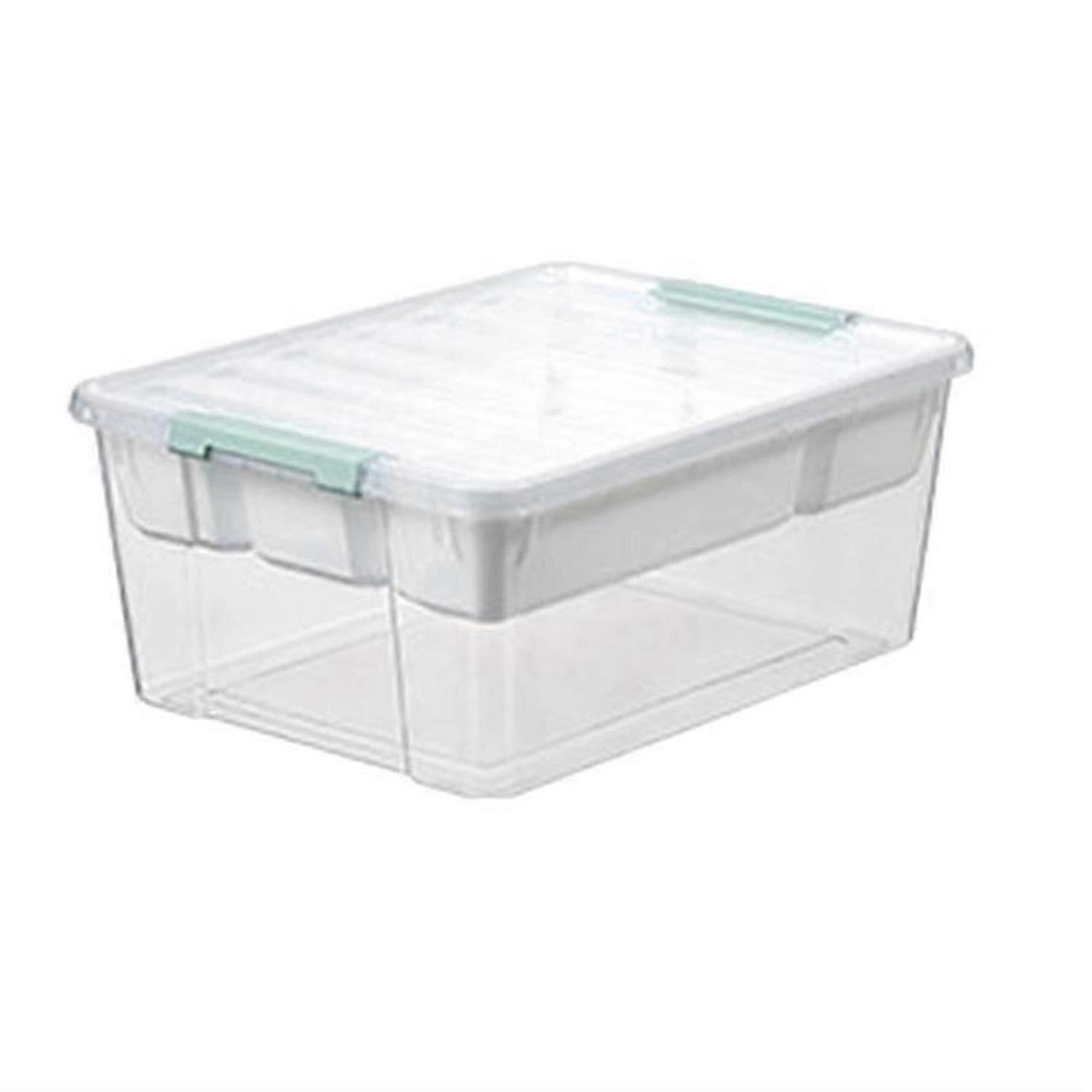 Plastic Stackable Storage Container Bin Box Tote with Lid for Home
