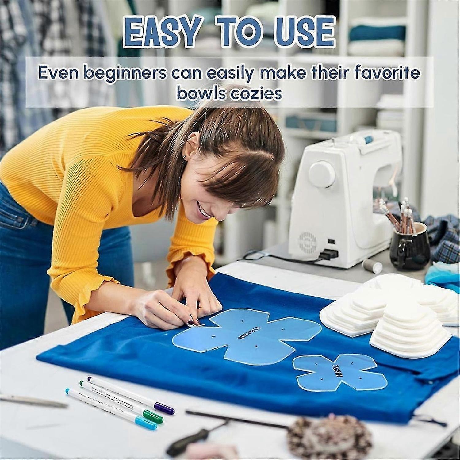 Bowl Cozy Template Set Sewing Pattern Templates for Sewing DIY