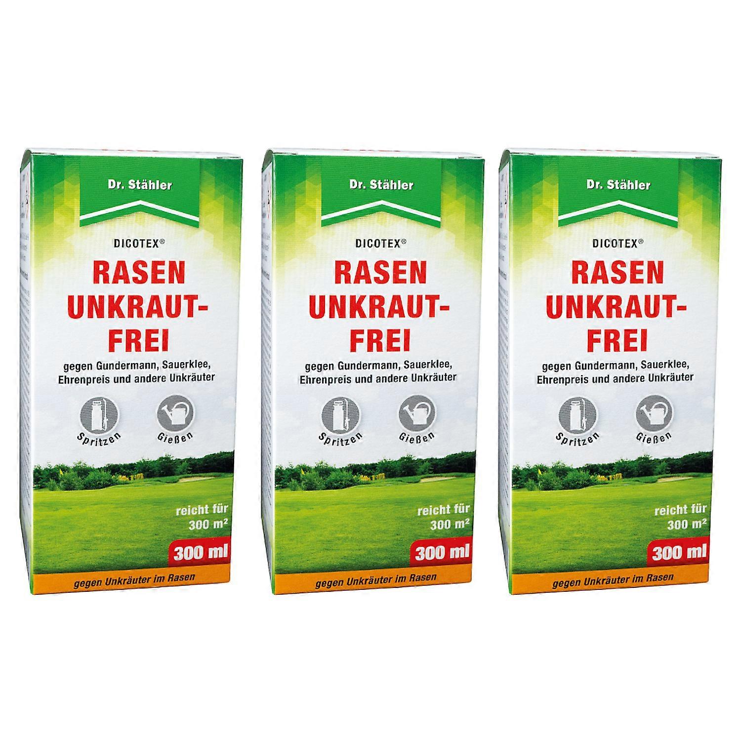 3 x DR. STÄHLER Dicotex® Lawn Weed Free, 300 ml