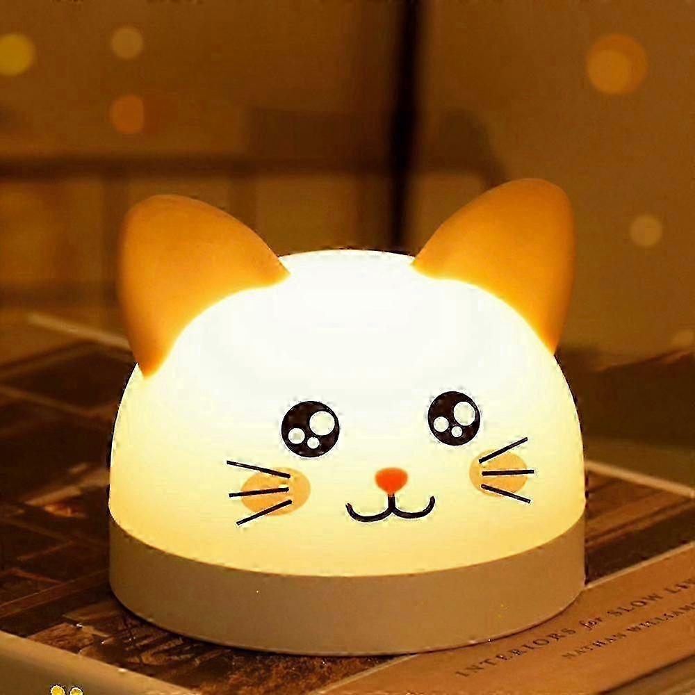 simpatica sveglia per gatti per bambini con timer per lampada a led a 3 colori snooze luce notturna ricaricabile per bambini 2025
