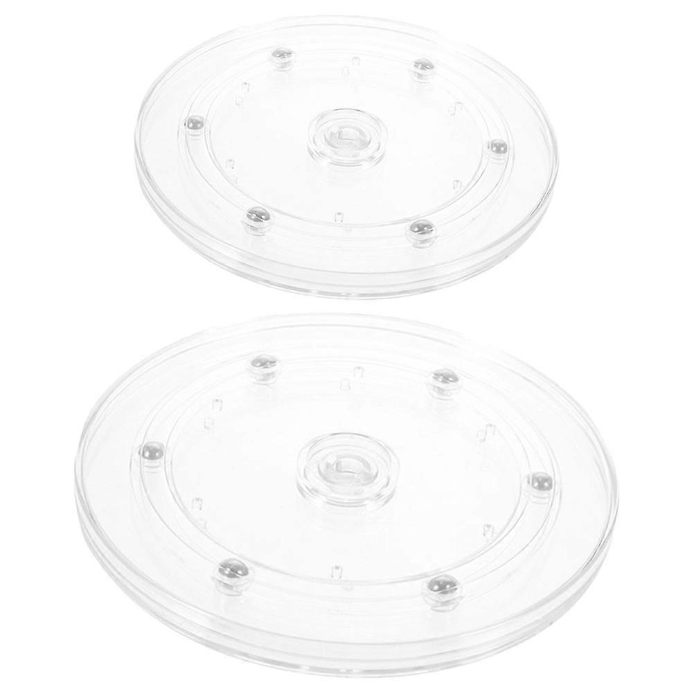 Transparent Plastic Turntable Display Turntable for Home Use 4Pcs