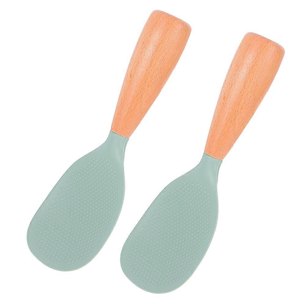 Self Standing Silicone Rice Spoon for Cooking Kitchen 2Pcs Serving Spoon