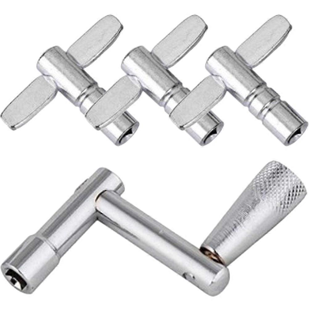 Silver Drum Tuning Key Professional Drum Key for Guitar Practice 8Pcs
