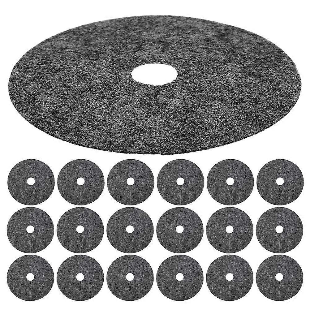 Nonwoven Tree Mulch Protector Tree Mulch Ring for Landscaping 40Pcs Grey Mat