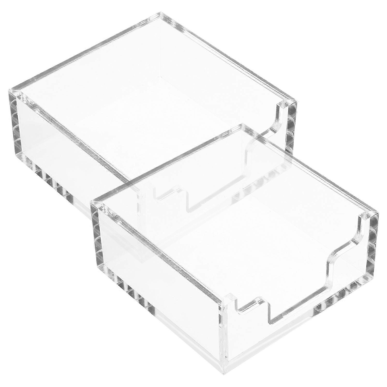 Office Notes Dispenser Note Holder Box for Storage 2Pcs