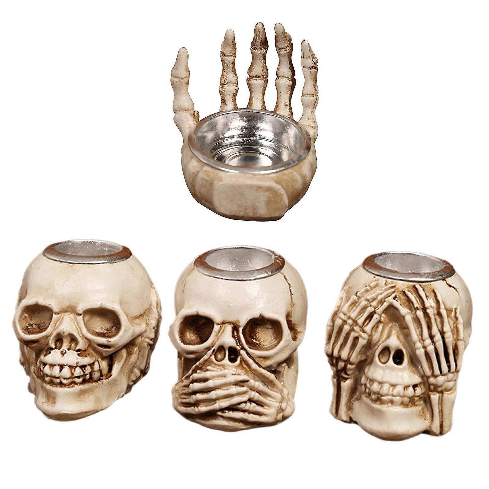 4Pcs Skeleton Candlestick Terrifying Party Decorative Gothic Spooky Funny