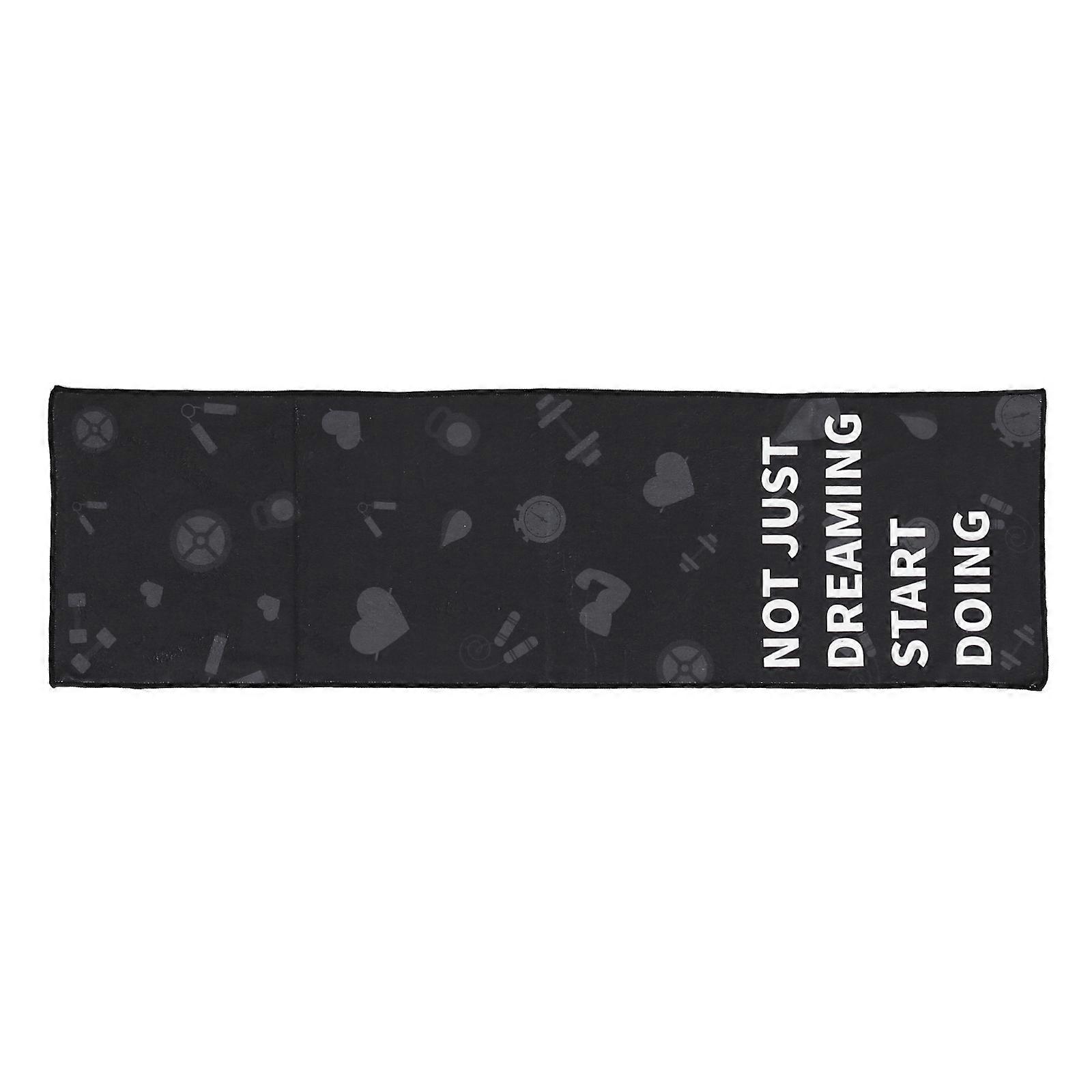 Durable Black Towel Suitable For Camping Hiking 100x30x0.2cm Quick-Drying 1Pc