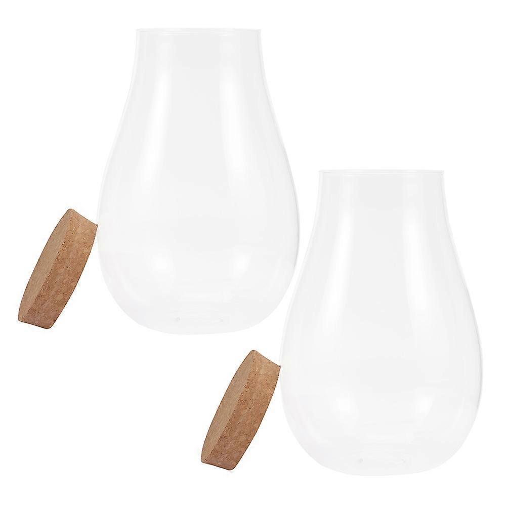 Glass Terrarium Empty Bottle for Storage Use 4Pcs Transparent Micro Landscape