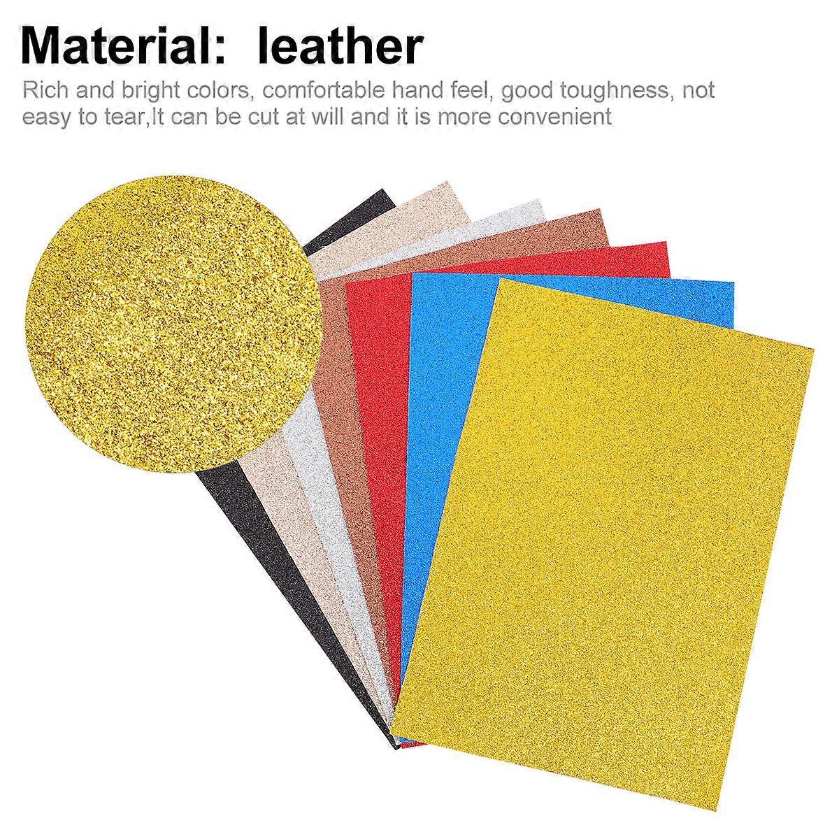 DIY Glitter Fabric for Handmade Creations 7Pcs A4 Material Set