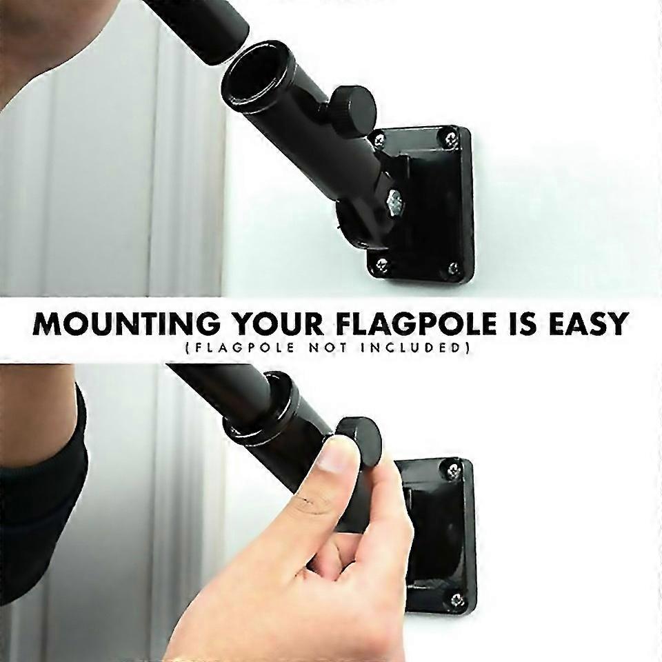 For Flag Pole Holder Bracket Adjustable Flagpole Rod Hitch Bracket White