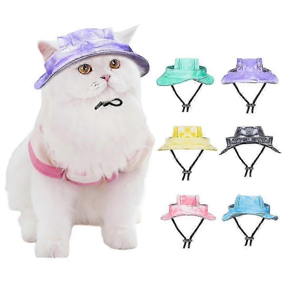 Cat Hats for Cats Only, Cat Sun Hat with Ear Hole, Cat Cowboy Hats sunscreen