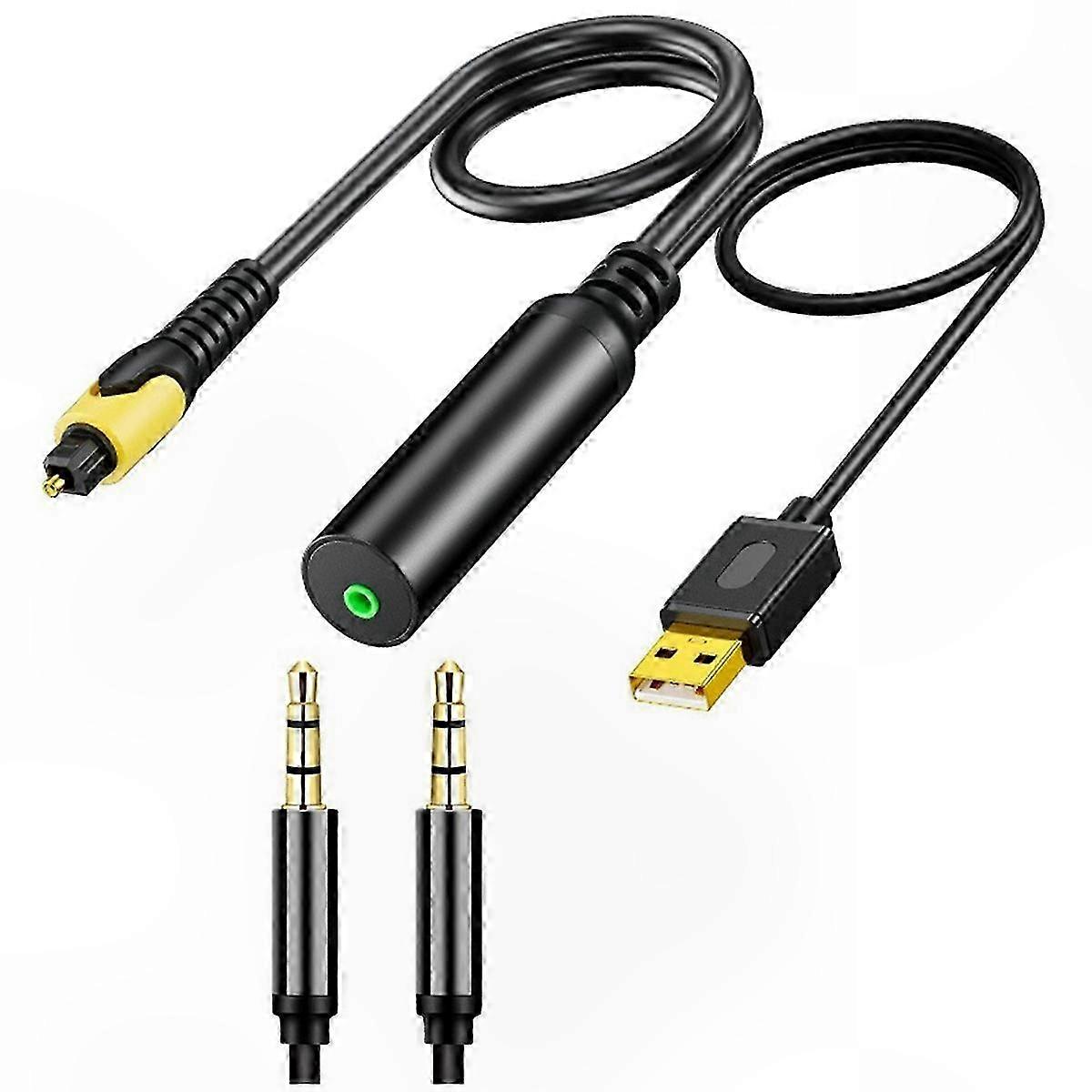 Analog to Digital o Converter, 3.5mm AUX to Optical SPDIF Adapter for Home Theater Systems