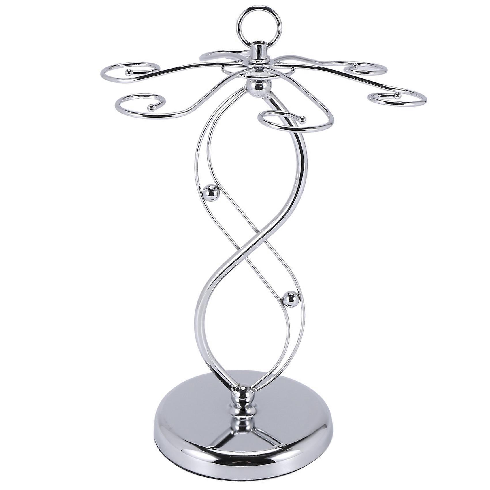 Countertop Wine Glass Holder Rack Wine Glass Rack with 6 Hooks