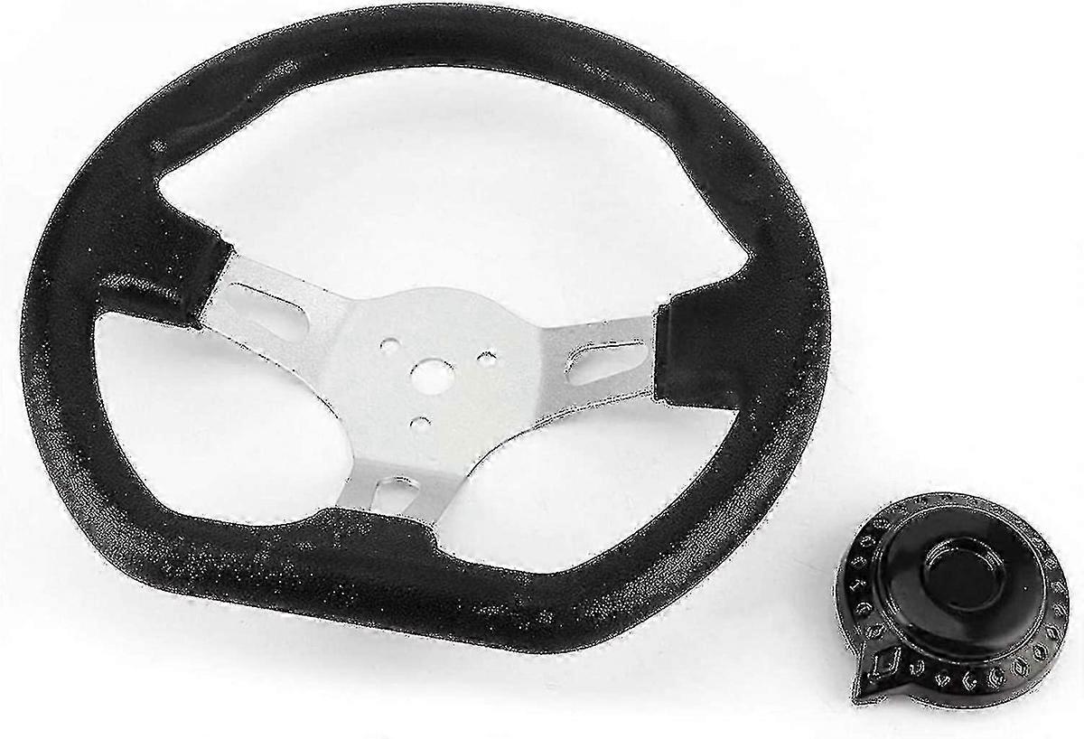 Huncv Go-kart Steering Wheel 270mm For Racing Trolley Accessory Buggy Go-kart