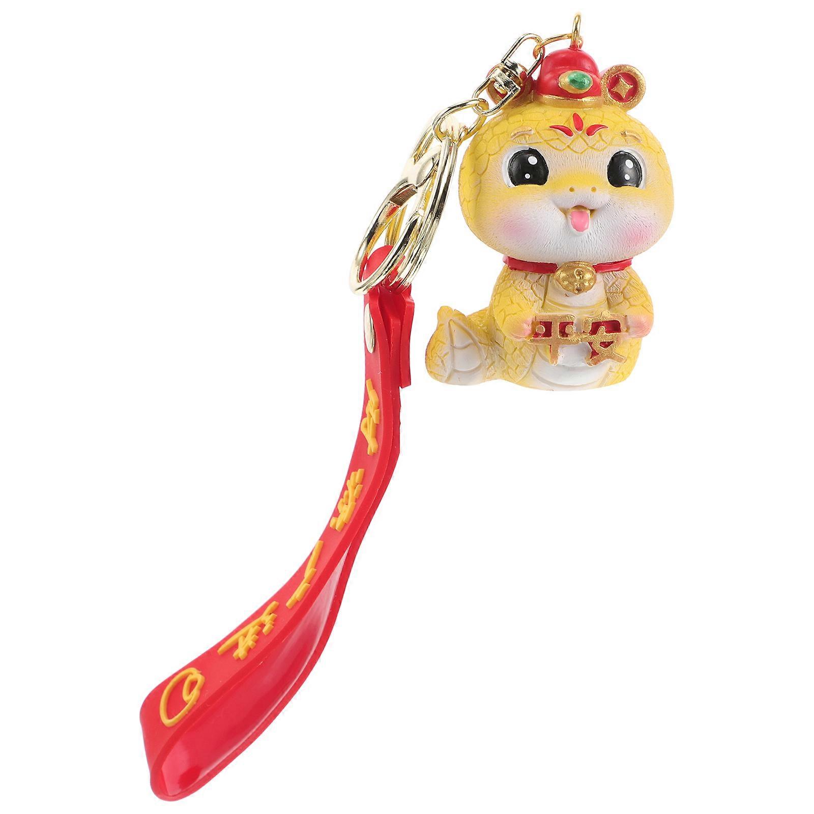 3Pcs Cartoon Snake Keychain Cute Zodiac Design Key Holder For Daily Use And Chinese New Year