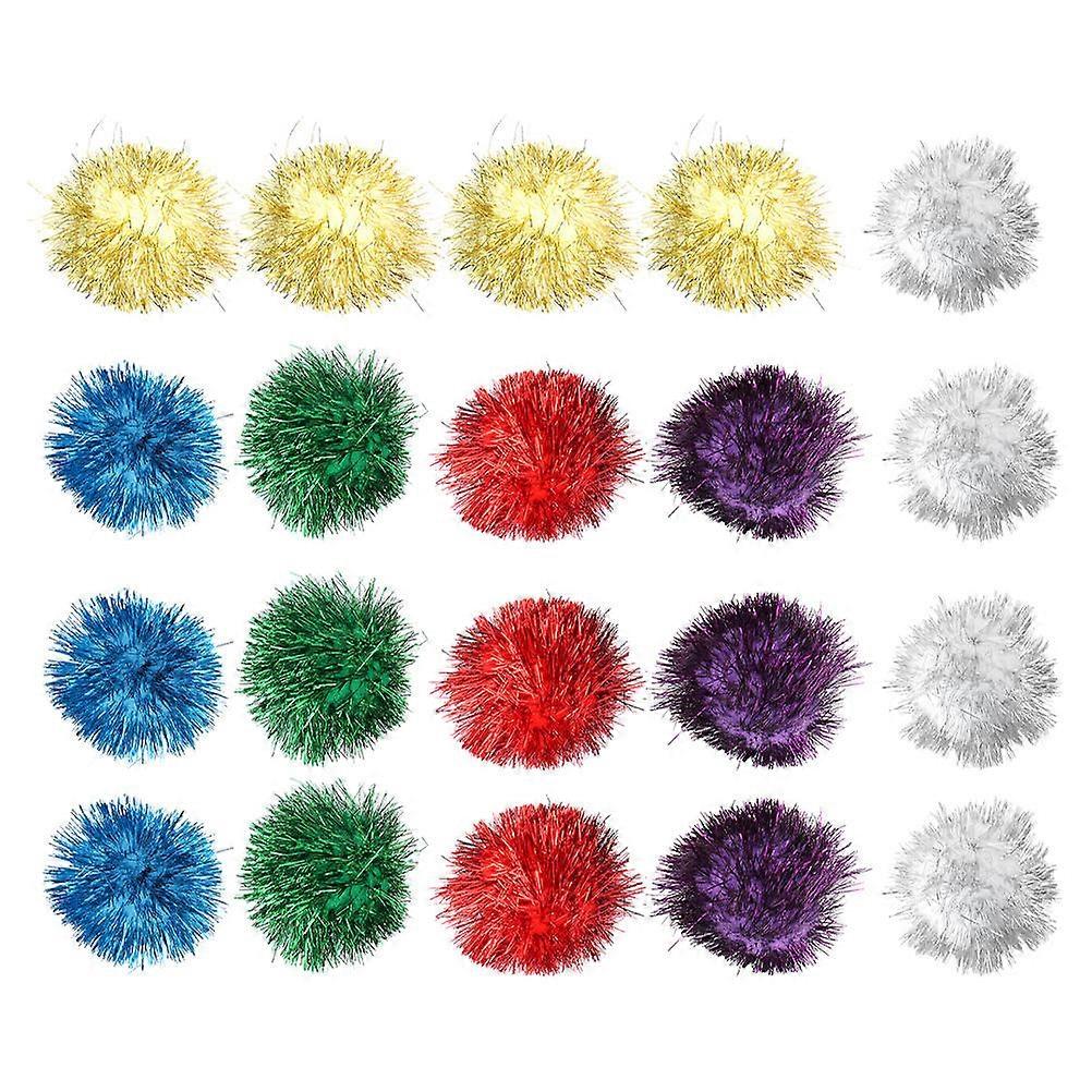Sparkle Ball Cat Toy for Cat Interaction 60Pcs Assorted Color Bundle