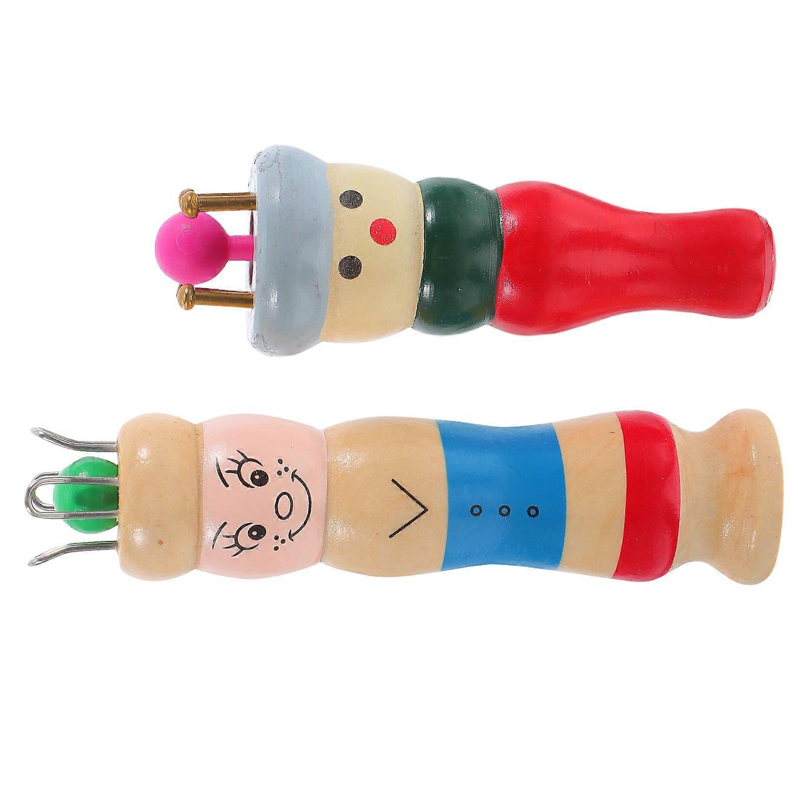 Manual Yarn Winder Wood Knitting Spool for DIY Crafts 4Sets