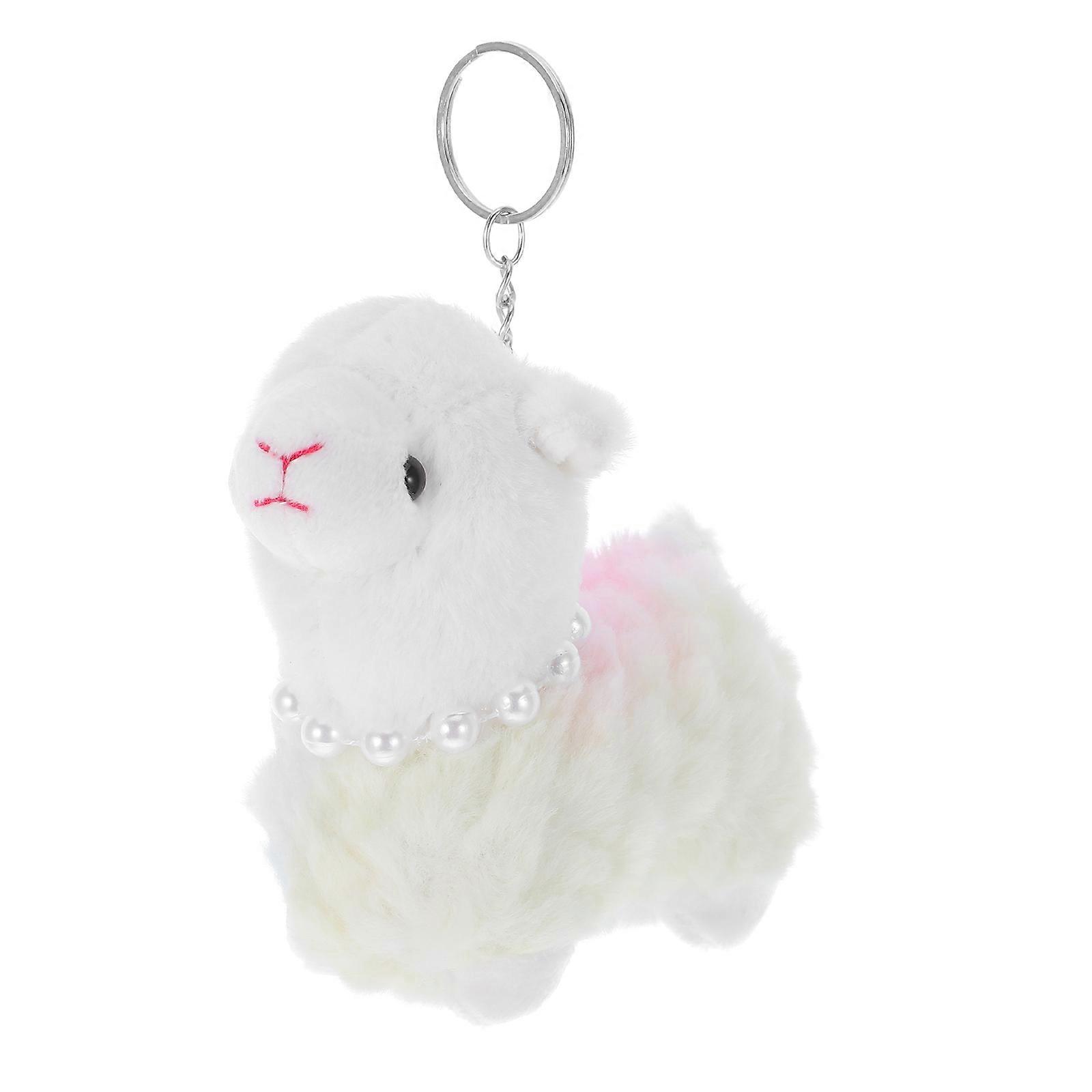 Alpaca Keychain Charm Stuffed Toy Keychain for Decoration 2Pcs
