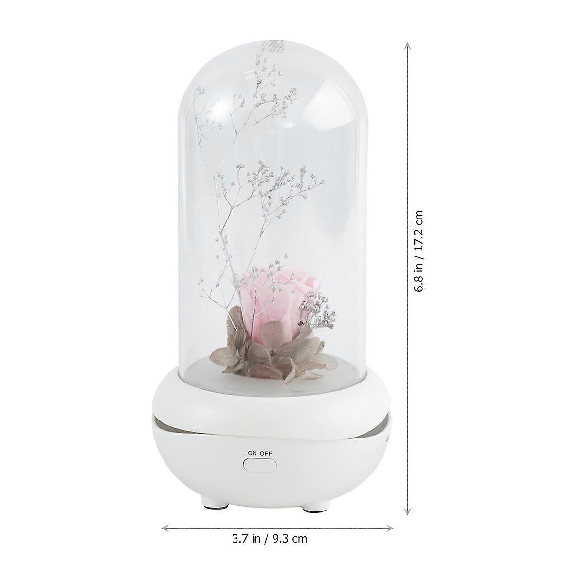 LED Humidifier 2Pcs Aroma Diffuser With Eternal Flower Design Suitable For Spa Bedroom And Living Room Mist Production