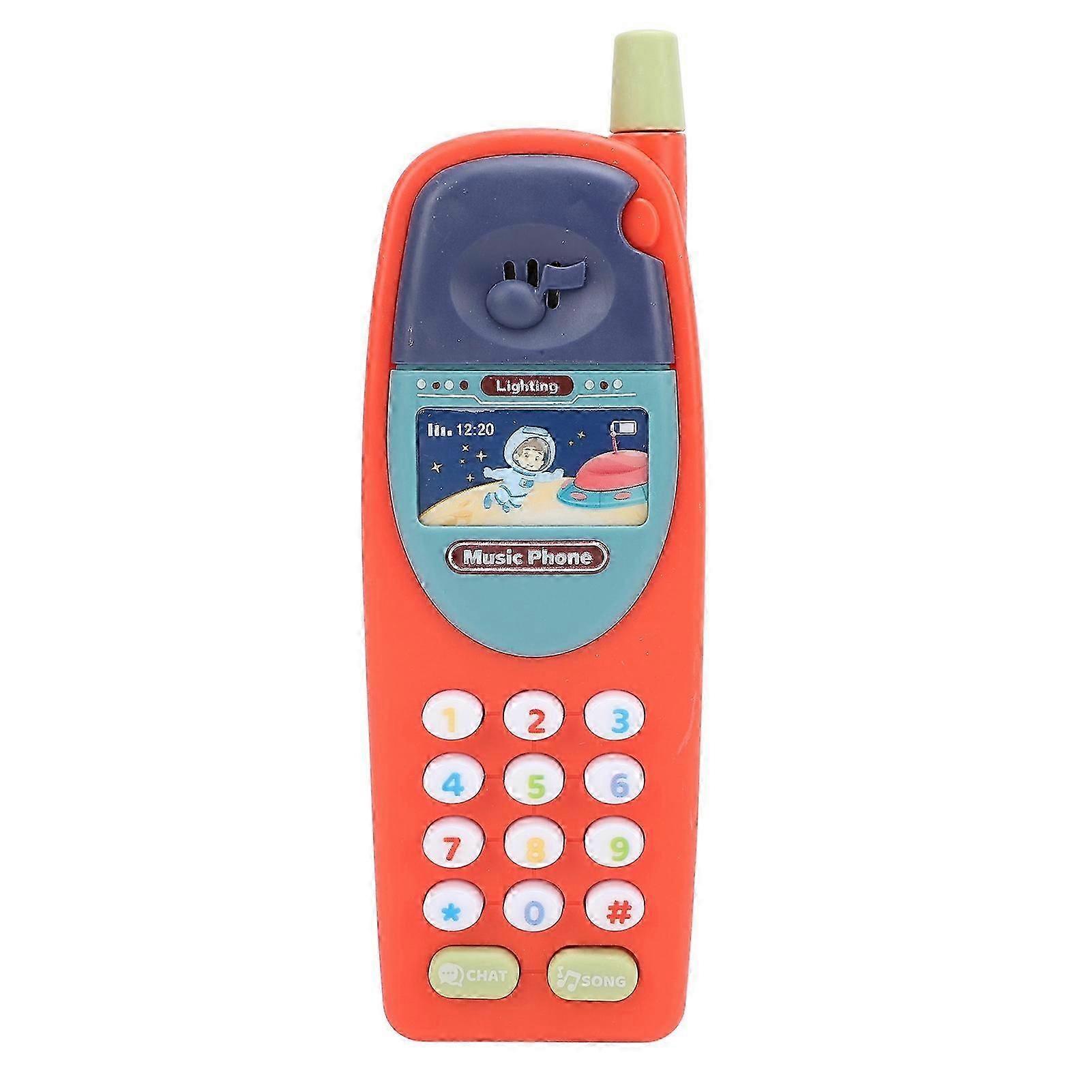 Baby Toy Phone for Toddlers Educational Learning Mobile Cell Phone with Music Sound Plastic Telephone Model Red Fun Interactive