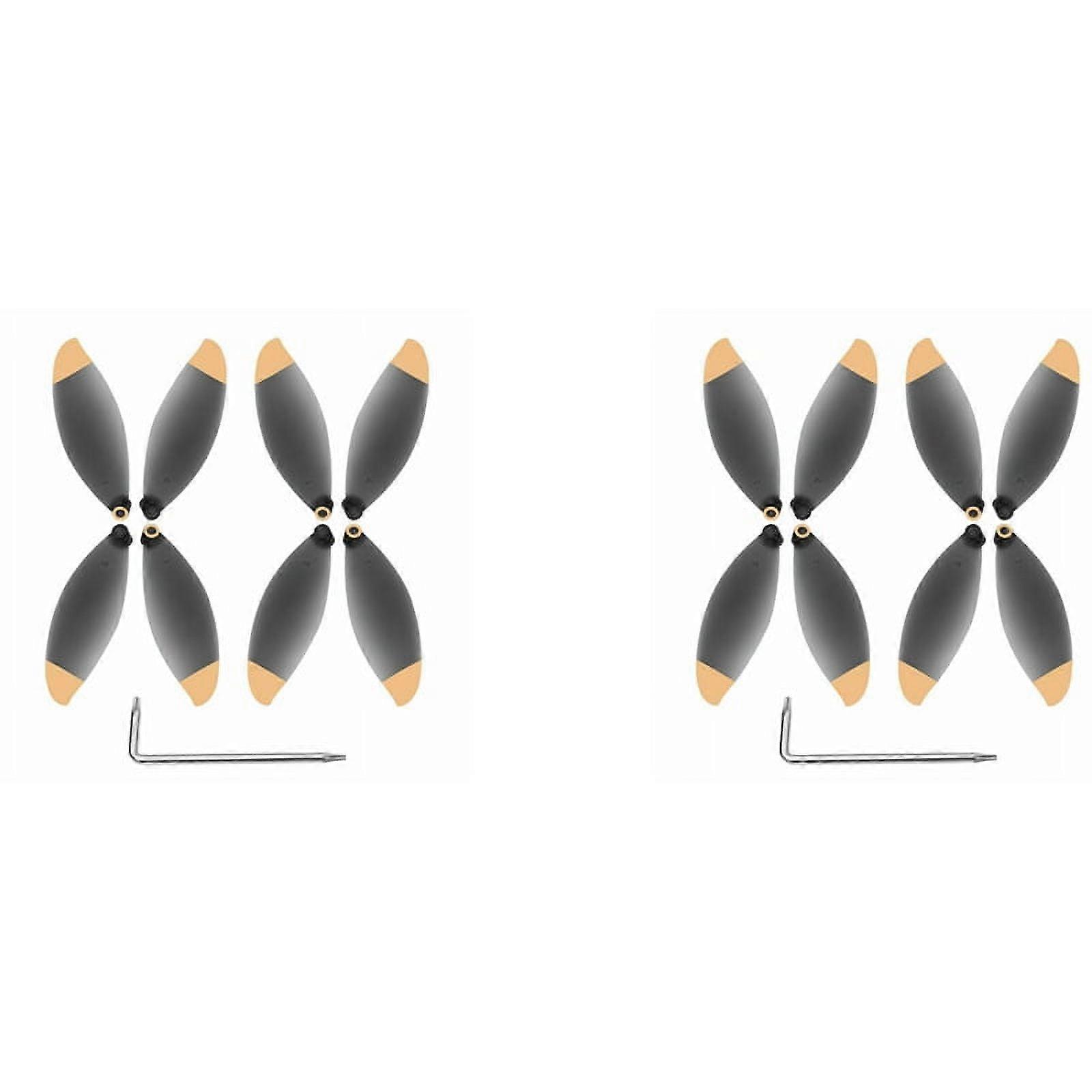 16Pcs Propeller Props for Parrot Anafi Drone Replacement Blade Wing Fan Accessory(Black and Gold)