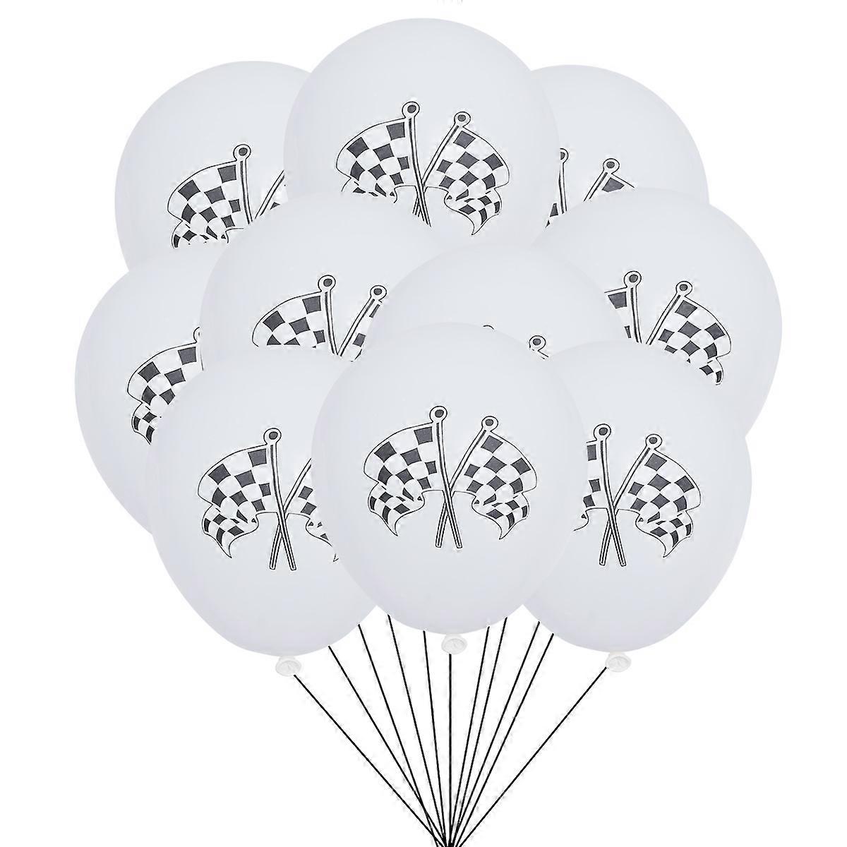 Racing Balloons Checkered Flag Balloons for Decoration 20Pcs Pack