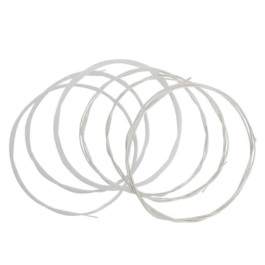 Guitar Strings Set 6Pcs Metal Guitar Replacement Suitable For Music Practice Silver Color Versatile Function