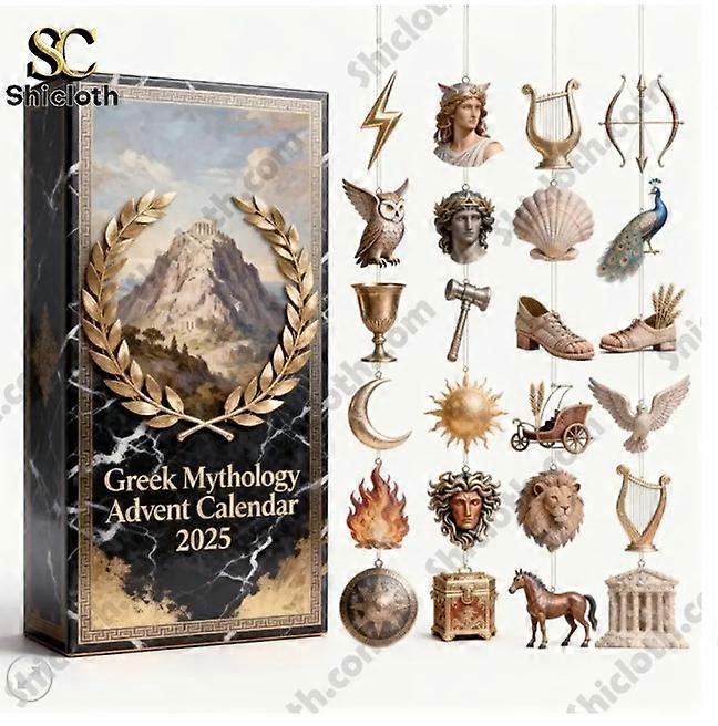 2025 Greek Mythology Advent Countdown Calendar Blind Box Christmas Tree Decoration Acrylic Pendant