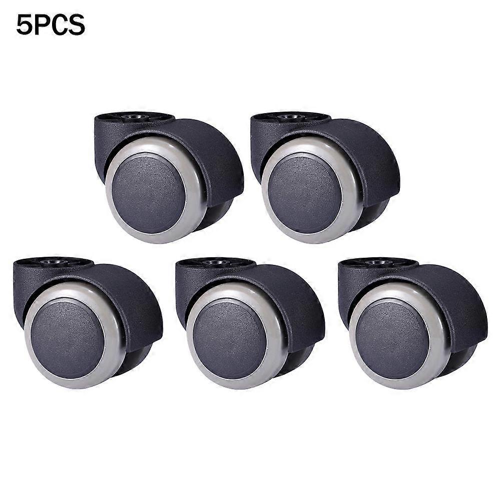 Silent Office Chair Castor Wheels, Universal Spring Design, 5PCS Set for M8 Rodless Casters, Easy Installation & 500lbs Load Capacity