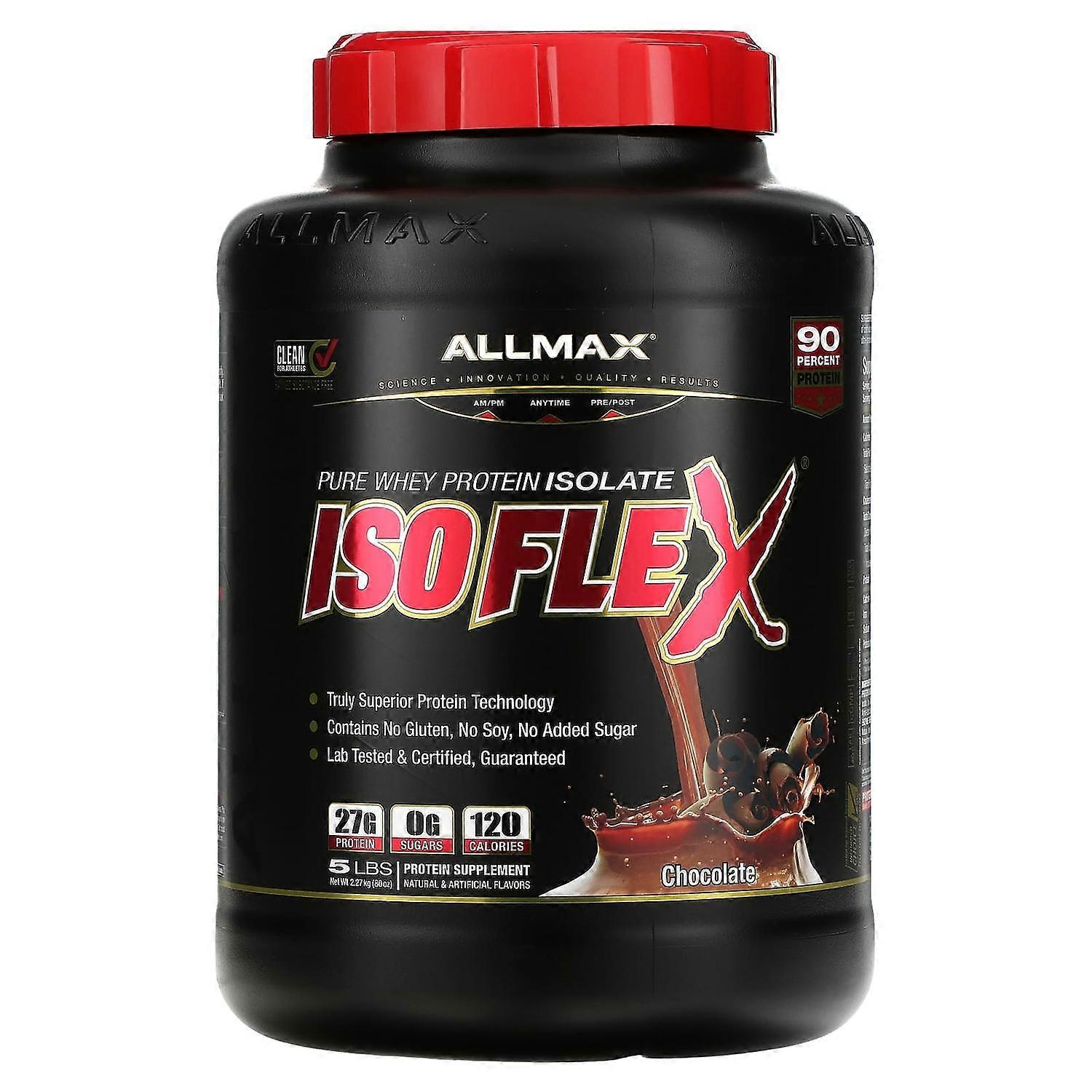 ALLMAX, Isoflex, Pure Whey Protein Isolate, Chocolate, 5 lbs (2.27 kg)