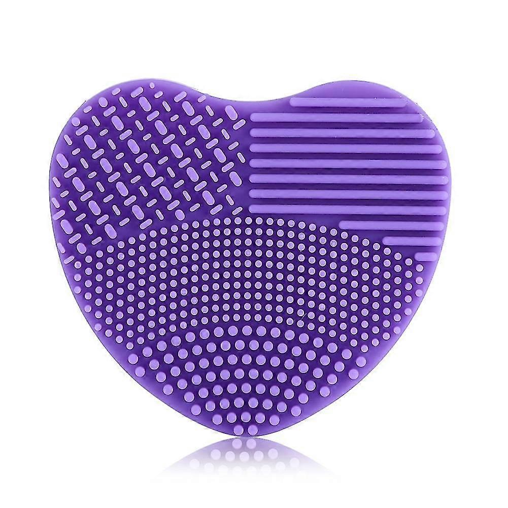 Portable Purple Makeup Brush Cleaner Scrubber Tool