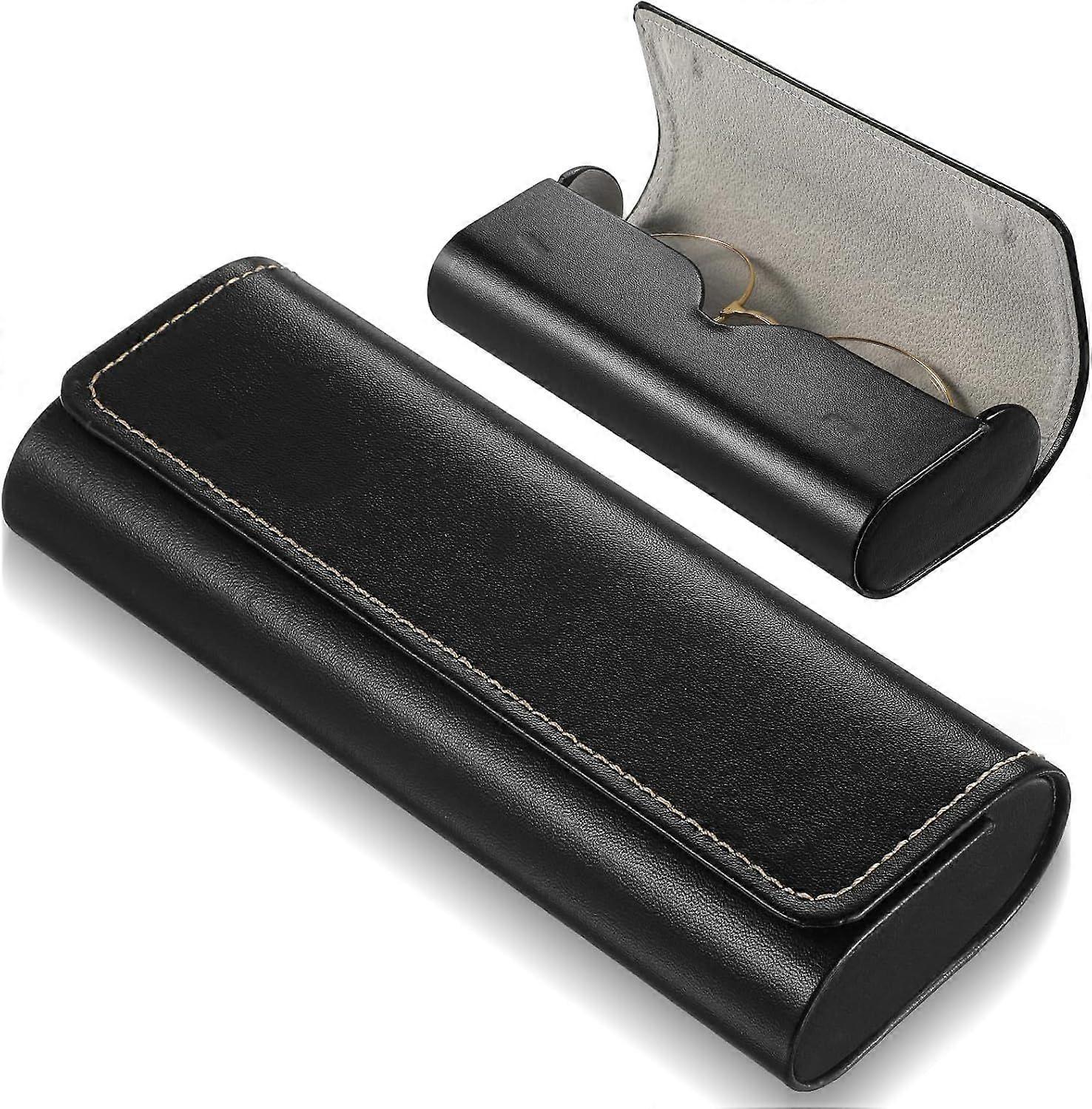 Lightweight Hard Shell PU Leather Eyeglass Case 1 Pc Portable Sunglass Storage