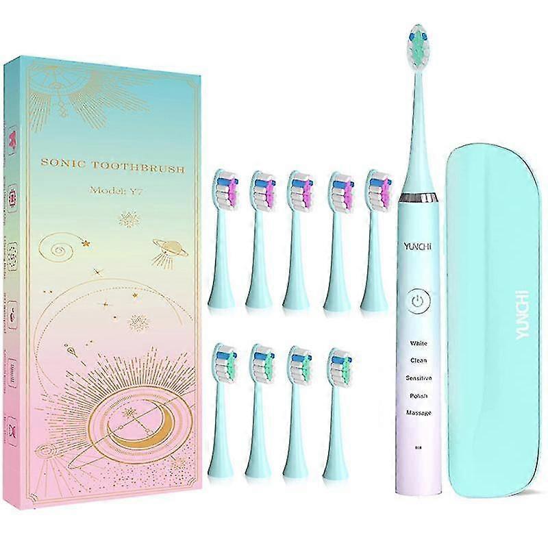 Portable Yunchi Sonic Adult's Electric Toothbrush 5 Modes 2 Mins Smart Timer Usb Rechargeble 4 Hours Fast Charge Last Up 45 Days 26s