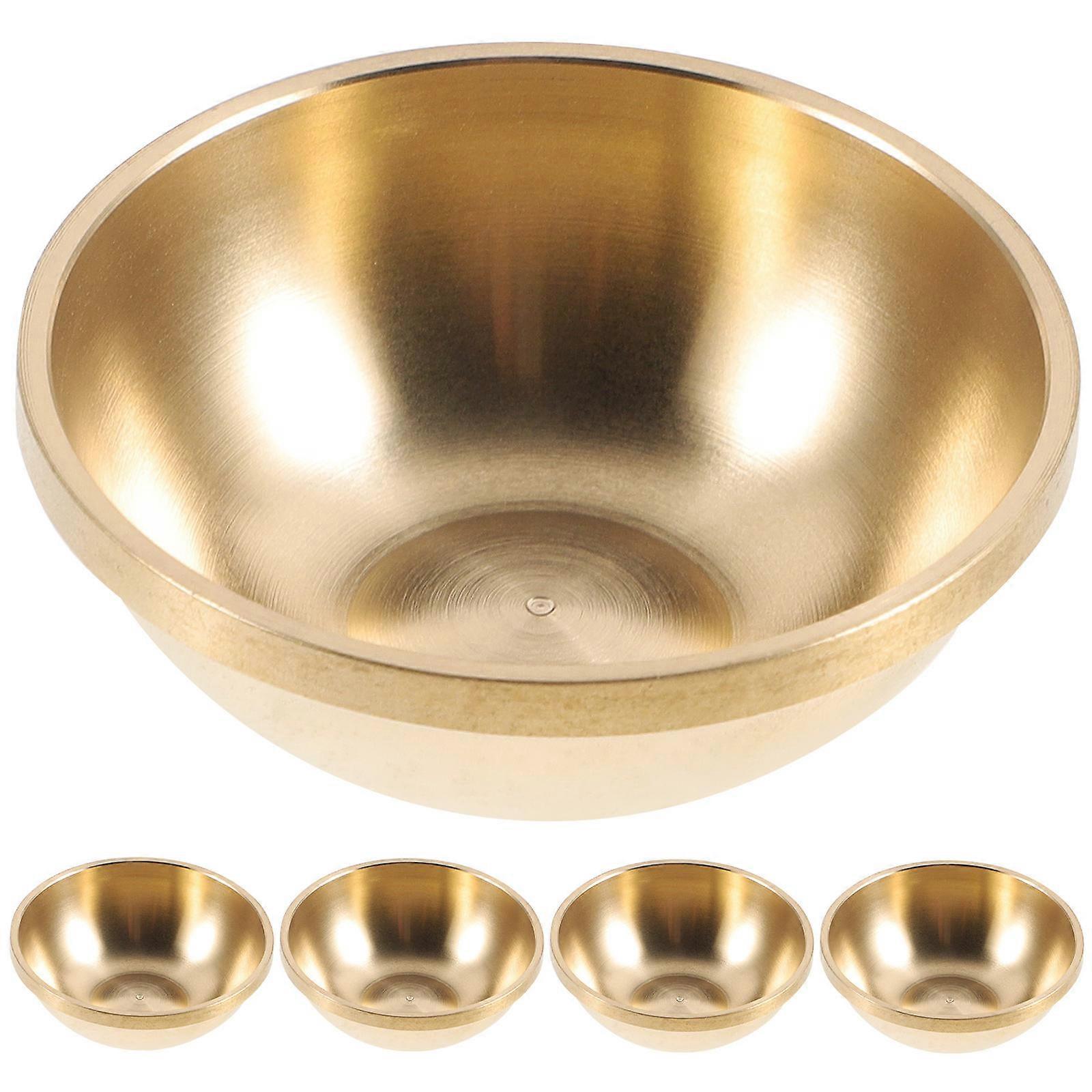 Brass Buddhist Offering Bowl for Home Decor 15Pcs Set