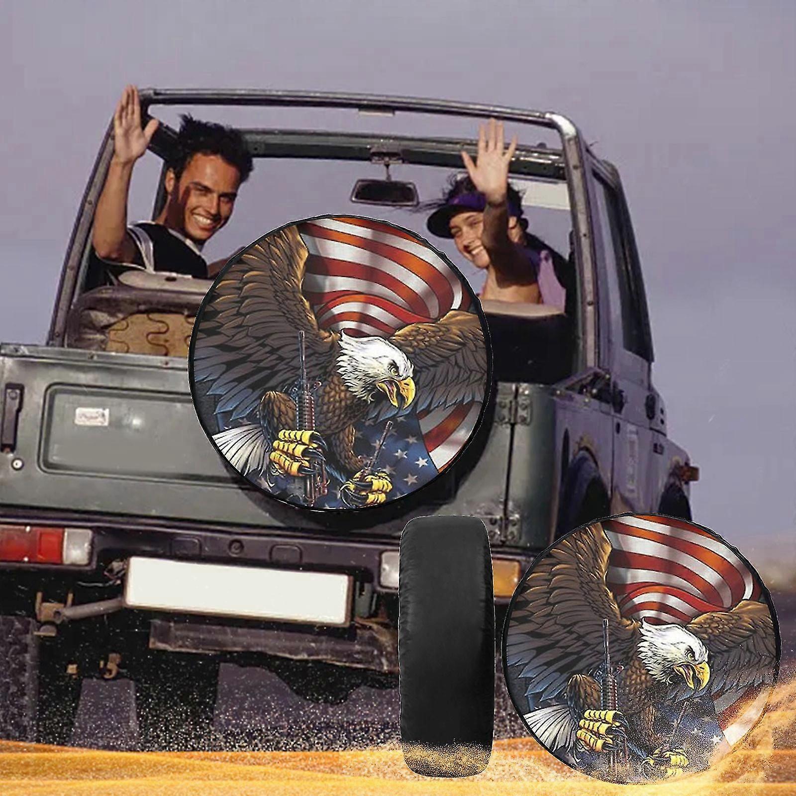 Independence Day Theme Car Polyurethane Material Spare Tire Cover FLYE3890