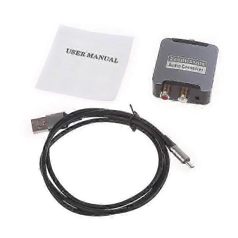 Digital to Analog Audio Converter Adapter with RCA Output for Toslink Optical SPDIF