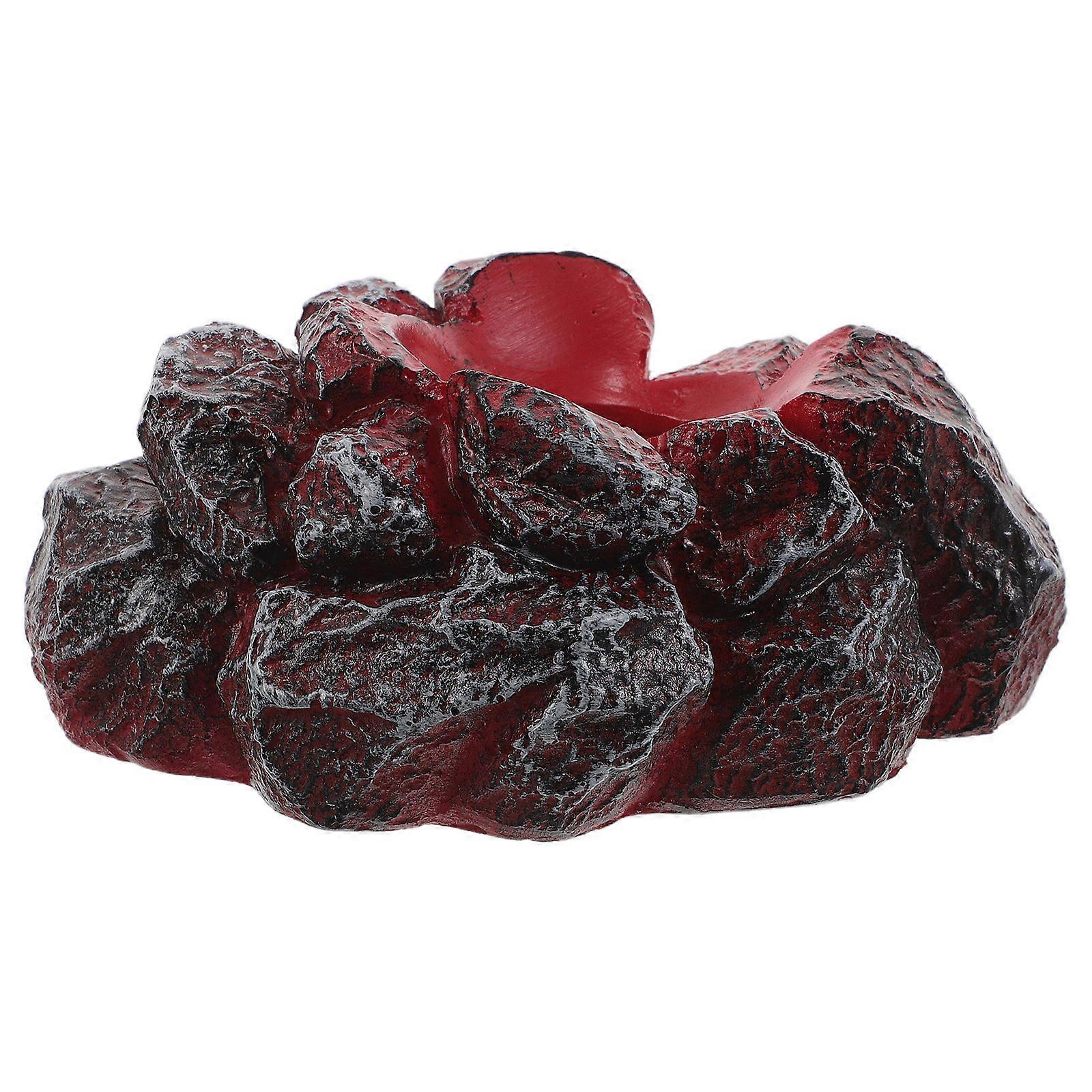 Resin Lava Stone LED Light Base: Illuminated Display Pedestal Glowing Display Stand for Mineral Egg Model Collectibles Without Battery