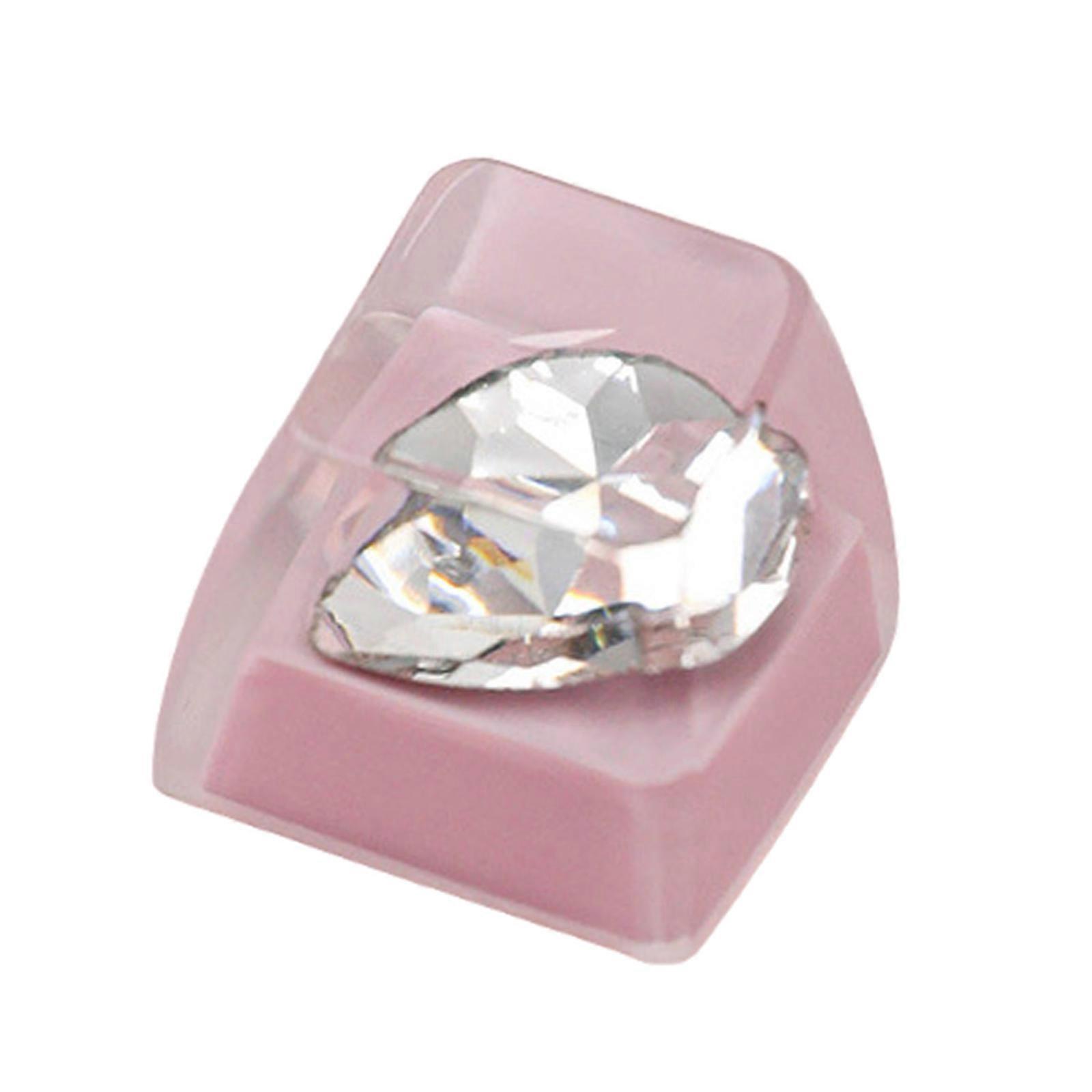 Handmade Resin Keycaps Precise for Backlit Keyboards Ergonomic Typing Gaming Resin Keycap  Pink
