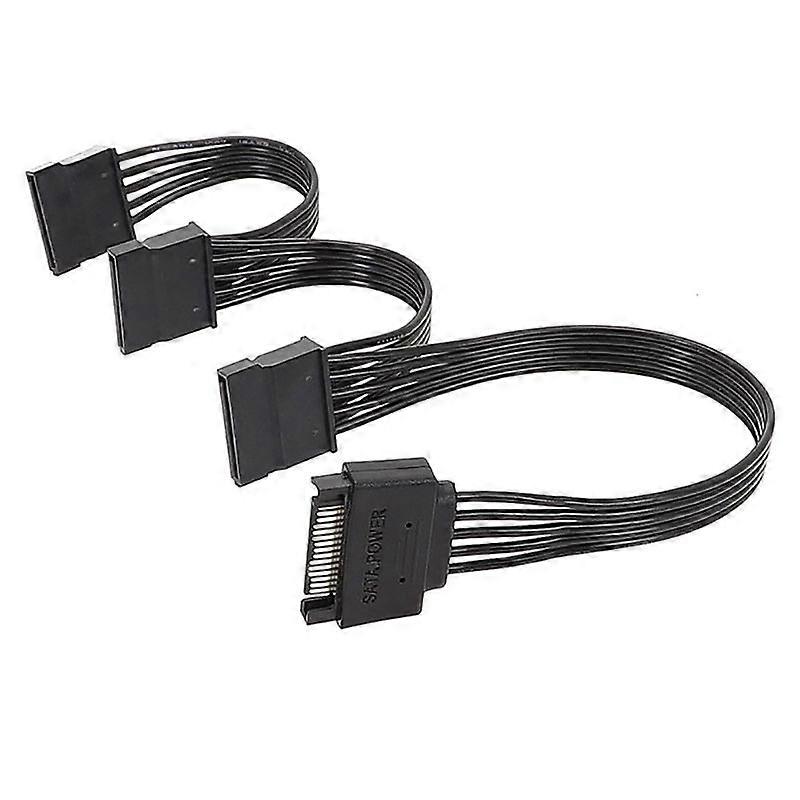 SATA 15pin macho a 1 2 3 4 5 cable de extensión hembra para discos duros de computadora