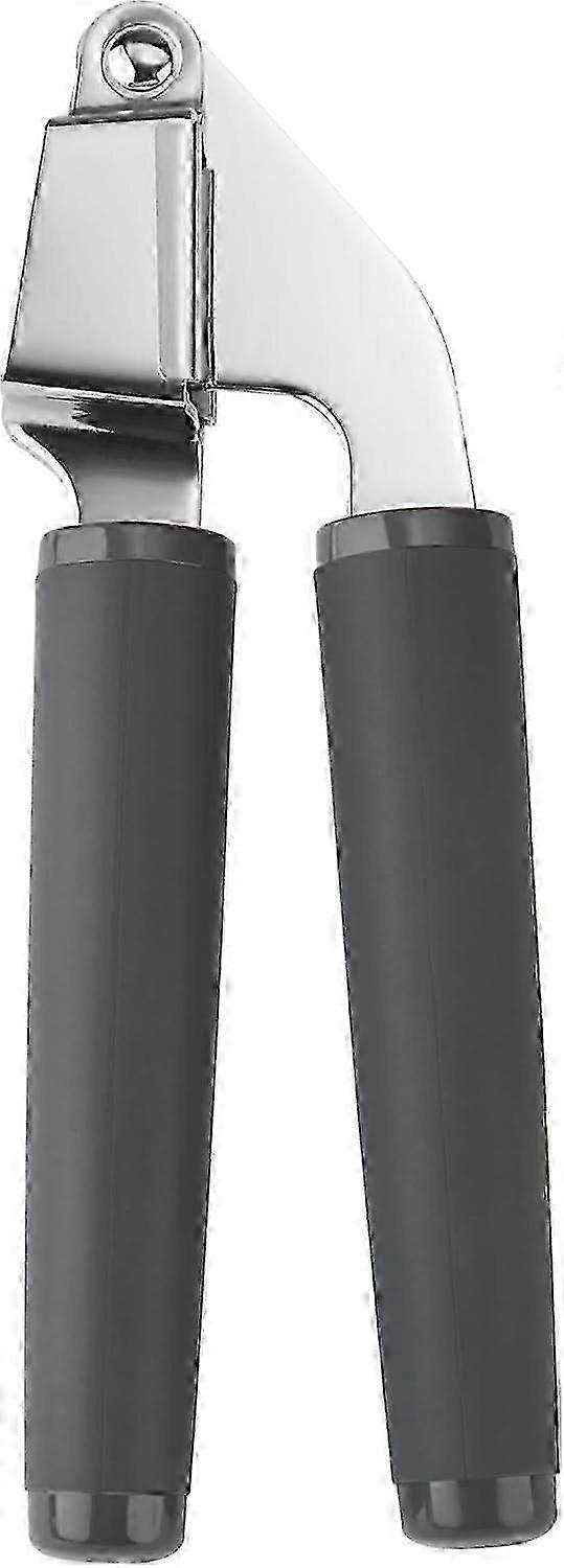 Soft Grip Garlic Press - Charcoal Grey