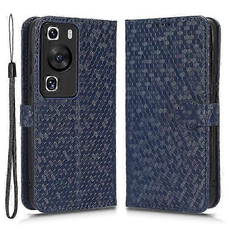 متوافق مع Huawei P60 / P60 Pro حافظة مقاومة للصدمات PU جلد فليب غطاء نقطة نمط مطبوع جراب هاتف مع محفظة