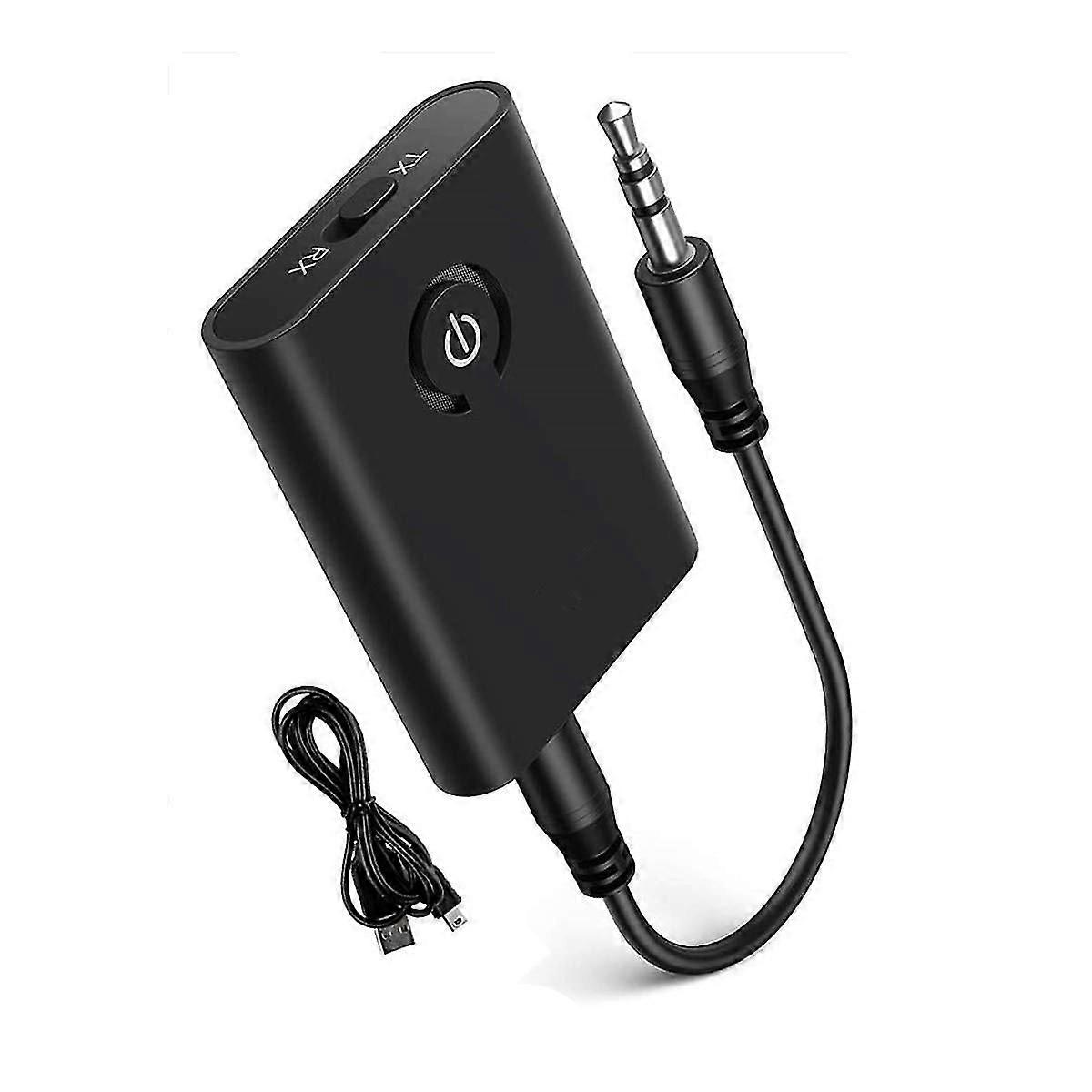 جهاز استقبال بلوتوث 5.0 ، محول بلوتوث لاسلكي 2 في 1 3.5 مم ، جهازان في وقت واحد للتلفزيون / نظام الصوت المنزلي / السيارة