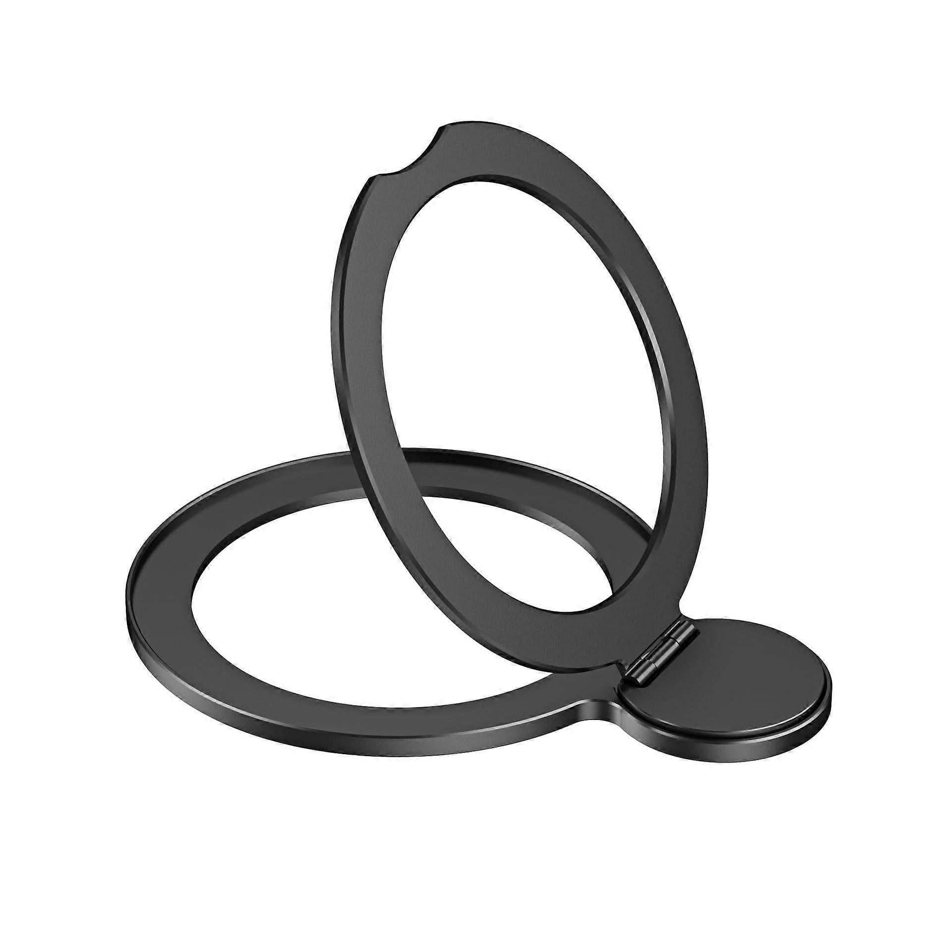 360 Degree Universal Metal Ring With Phone Stand, Compatible with iPhone 15/14/13 & Galaxy S23/S22, MagSafe Sticker Friendly