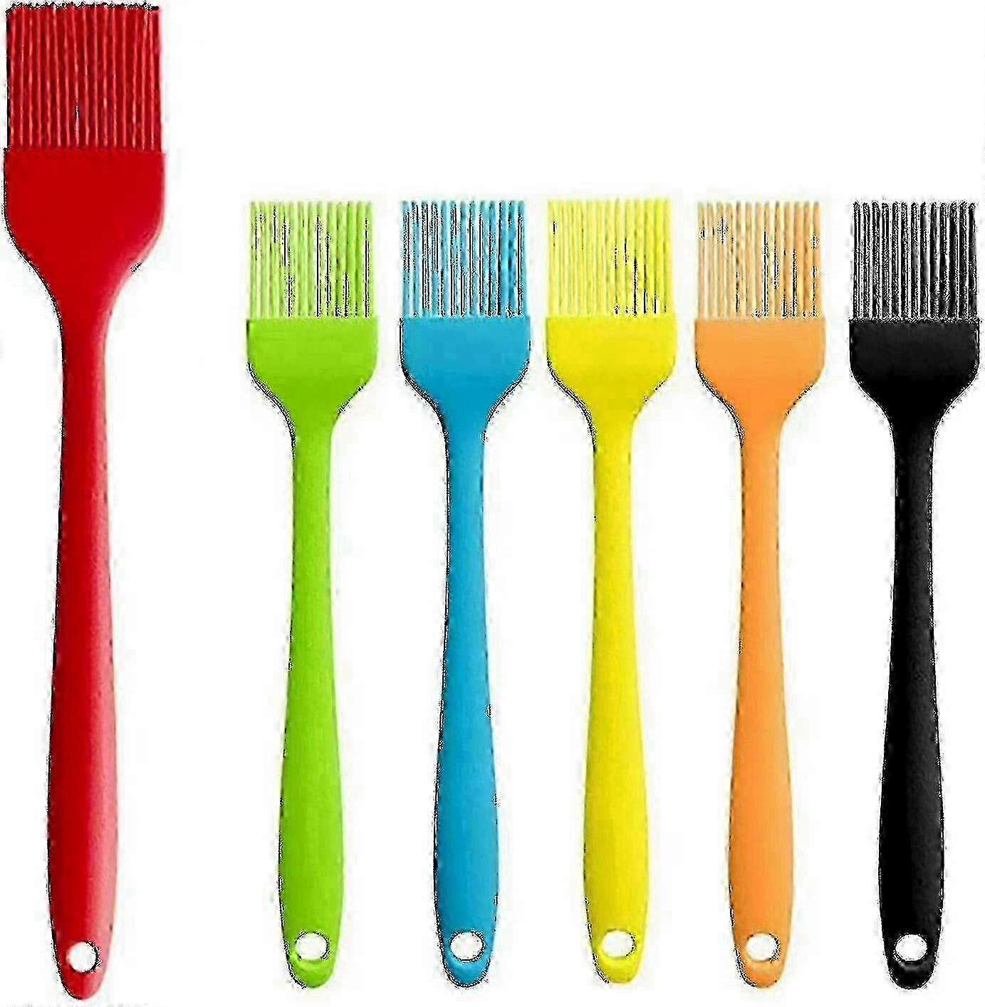 Basting Brush For Cooking,silicone Basting Brush,high Temperature Resistance Basting Brush For Baking,bbq And Kitchen Cooking,set Of 6 Edition c 2025