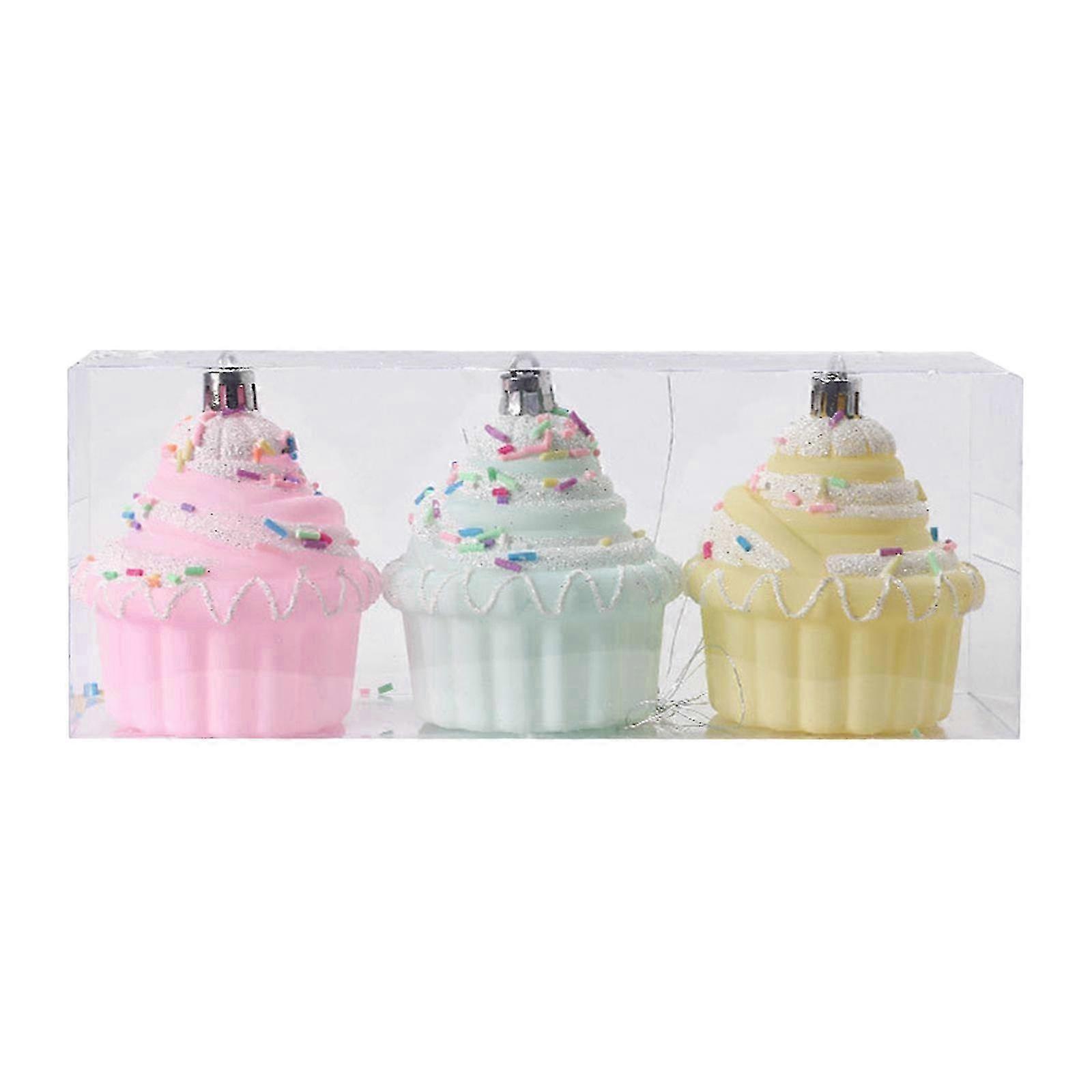 Christmas decorations set with colorful candy-shaped ornaments