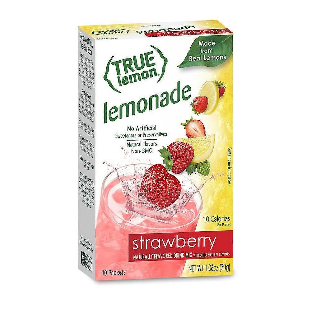 ترو ليمون الفراولة وعصير الليمون مسحوق مشروب ميكس ، 10 عبوات ، 1 Ea