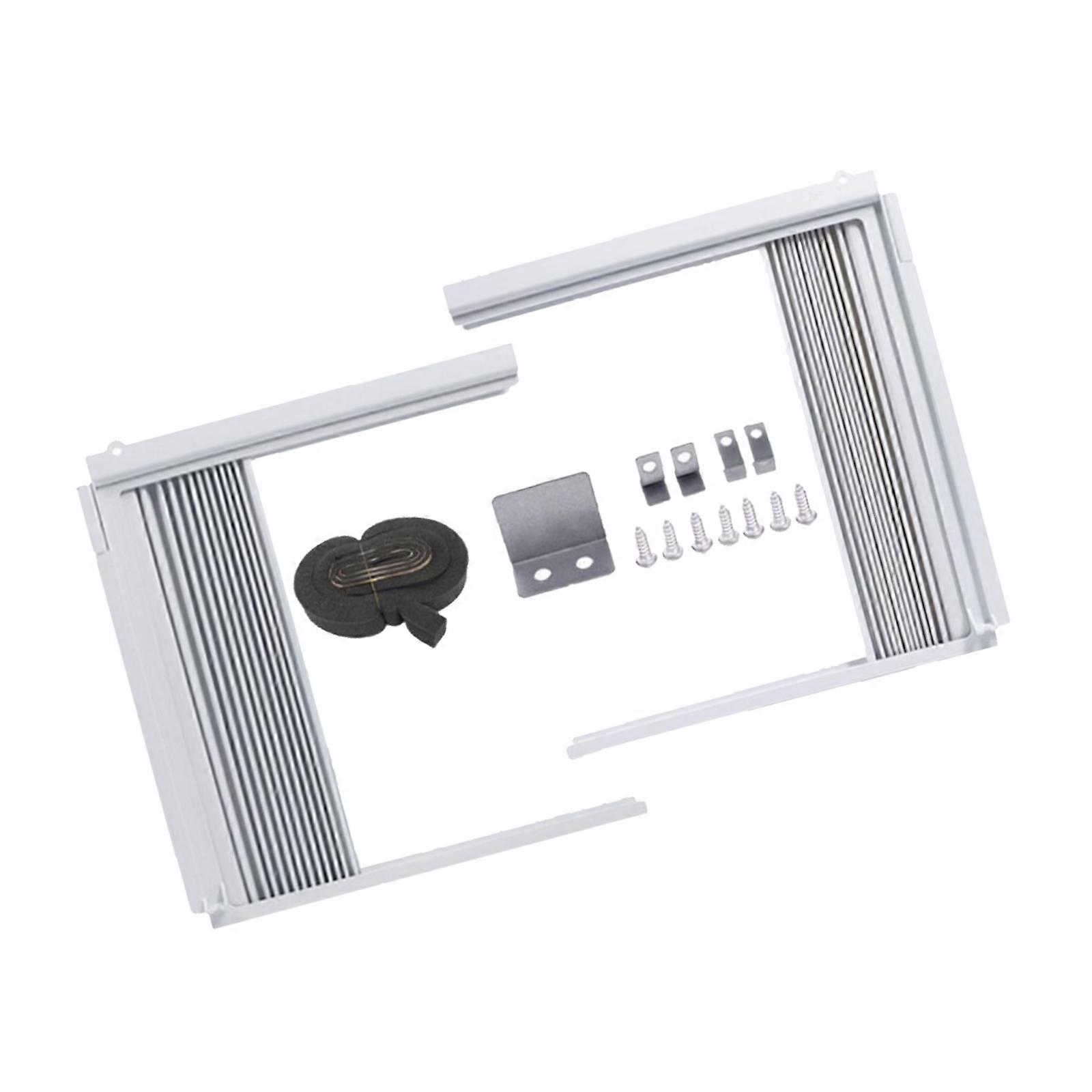 Window Air Conditioner Side Panel with Frame Room Air Conditioner Accordion Filler Curtain Replacement Adjustable Multicolor