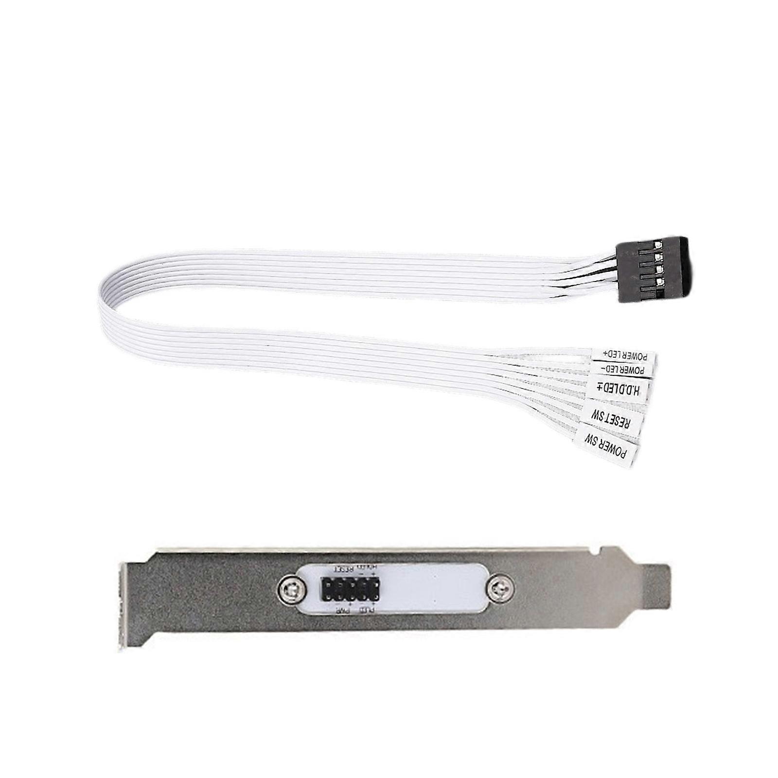 PC External Power Switching 50cm Power Extension Cord Metal Mounting Bracket For Test Benches Customs Case Modifications  White